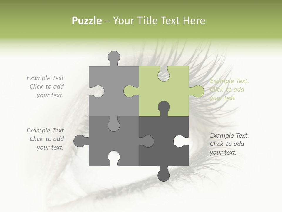 A Close Up Of A Person's Eye With A Rainbow Colored Iris PowerPoint Template