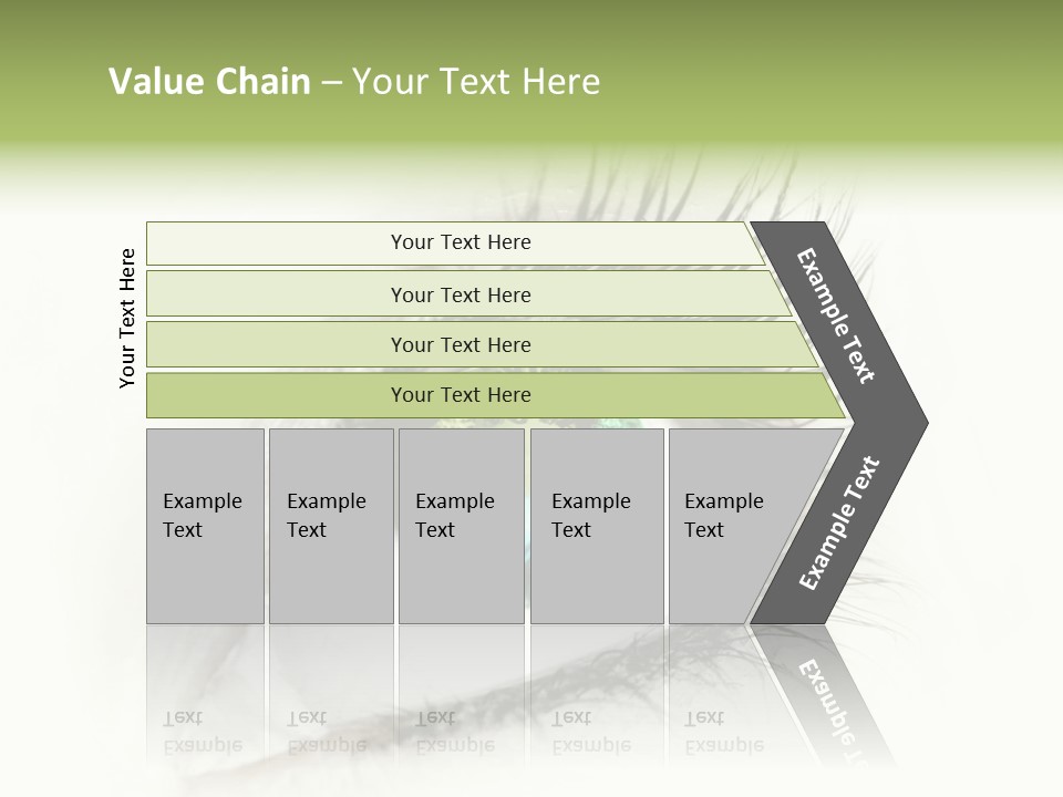 A Close Up Of A Person's Eye With A Rainbow Colored Iris PowerPoint Template