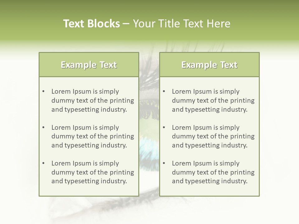 A Close Up Of A Person's Eye With A Rainbow Colored Iris PowerPoint Template