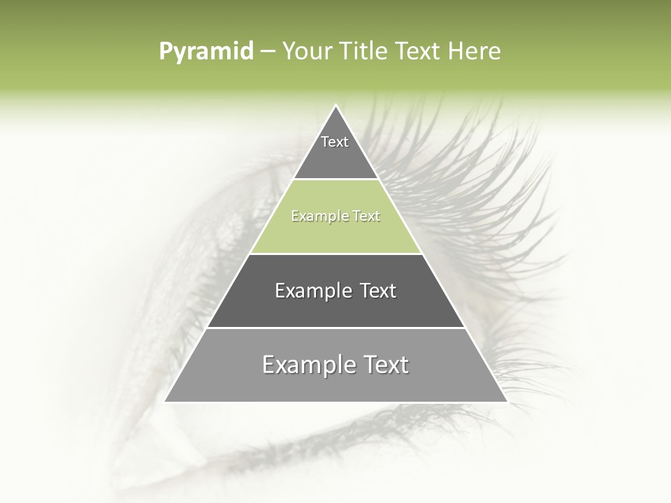 A Close Up Of A Person's Eye With A Rainbow Colored Iris PowerPoint Template
