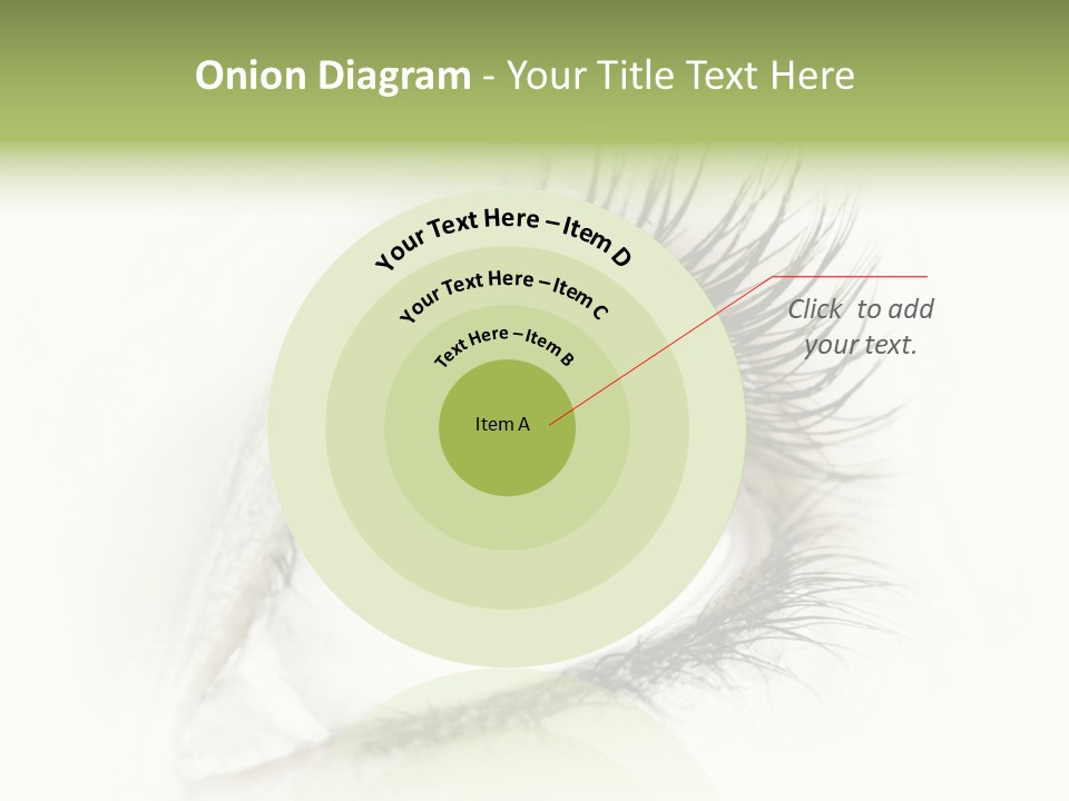 A Close Up Of A Person's Eye With A Rainbow Colored Iris PowerPoint Template