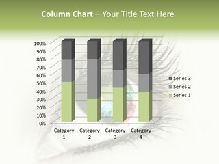 A Close Up Of A Person's Eye With A Rainbow Colored Iris PowerPoint Template