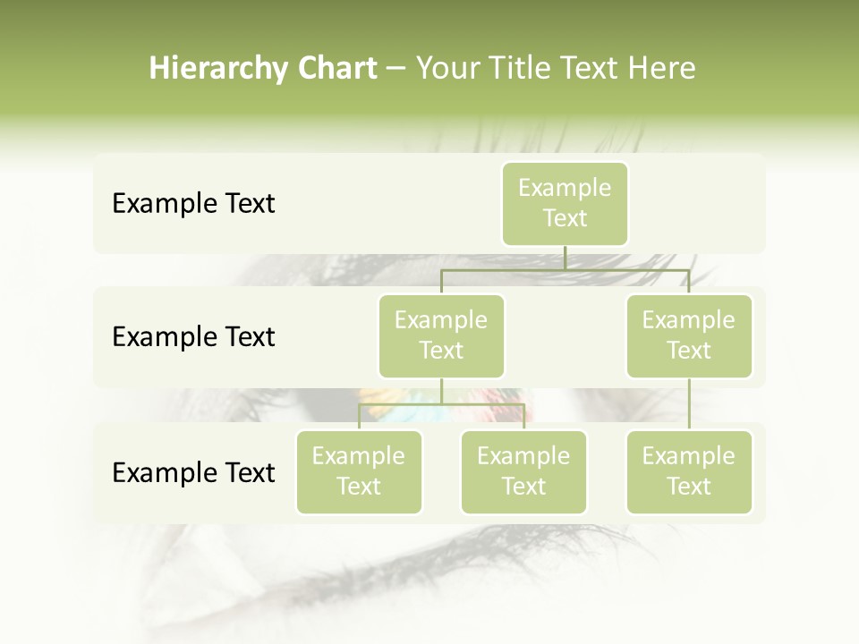 A Close Up Of A Person's Eye With A Rainbow Colored Iris PowerPoint Template
