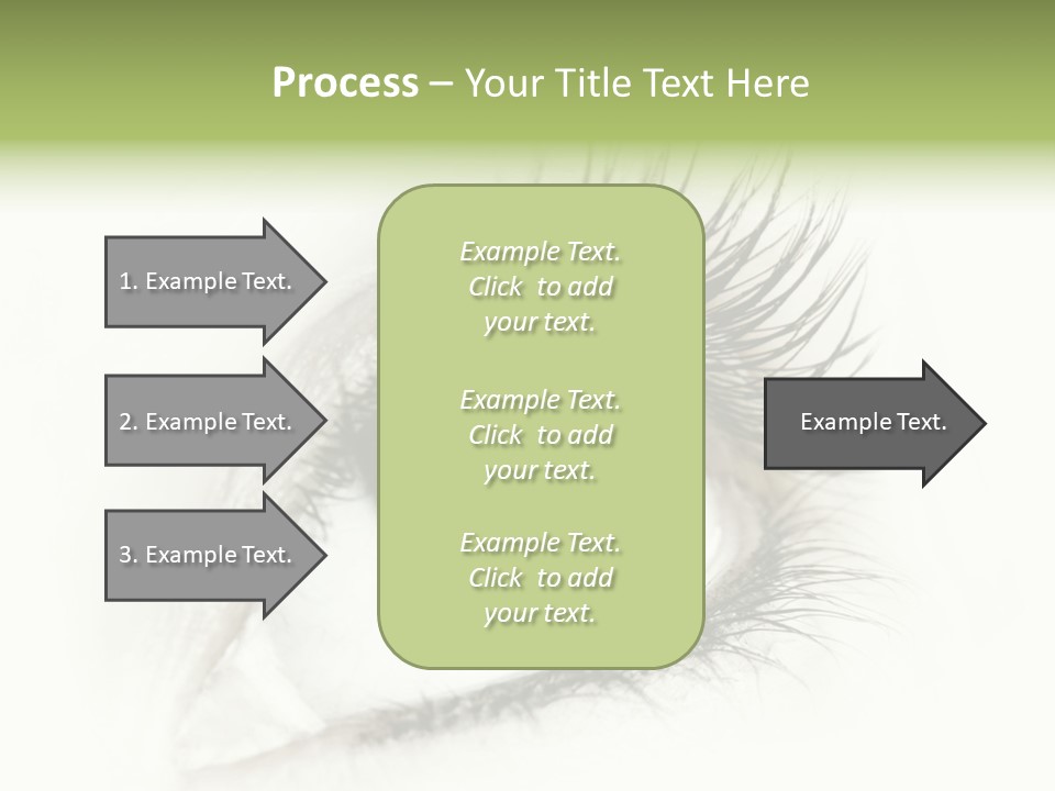 A Close Up Of A Person's Eye With A Rainbow Colored Iris PowerPoint Template