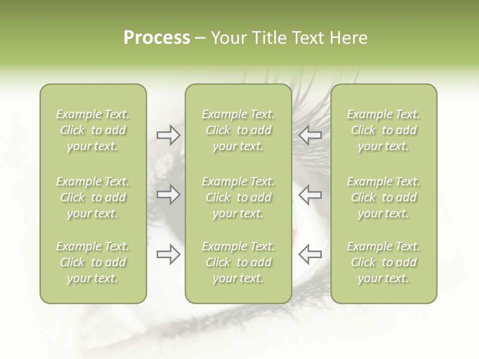 A Close Up Of A Person's Eye With A Rainbow Colored Iris PowerPoint Template
