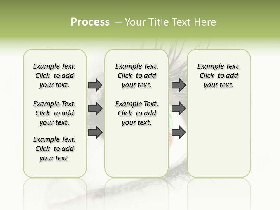 A Close Up Of A Person's Eye With A Rainbow Colored Iris PowerPoint Template
