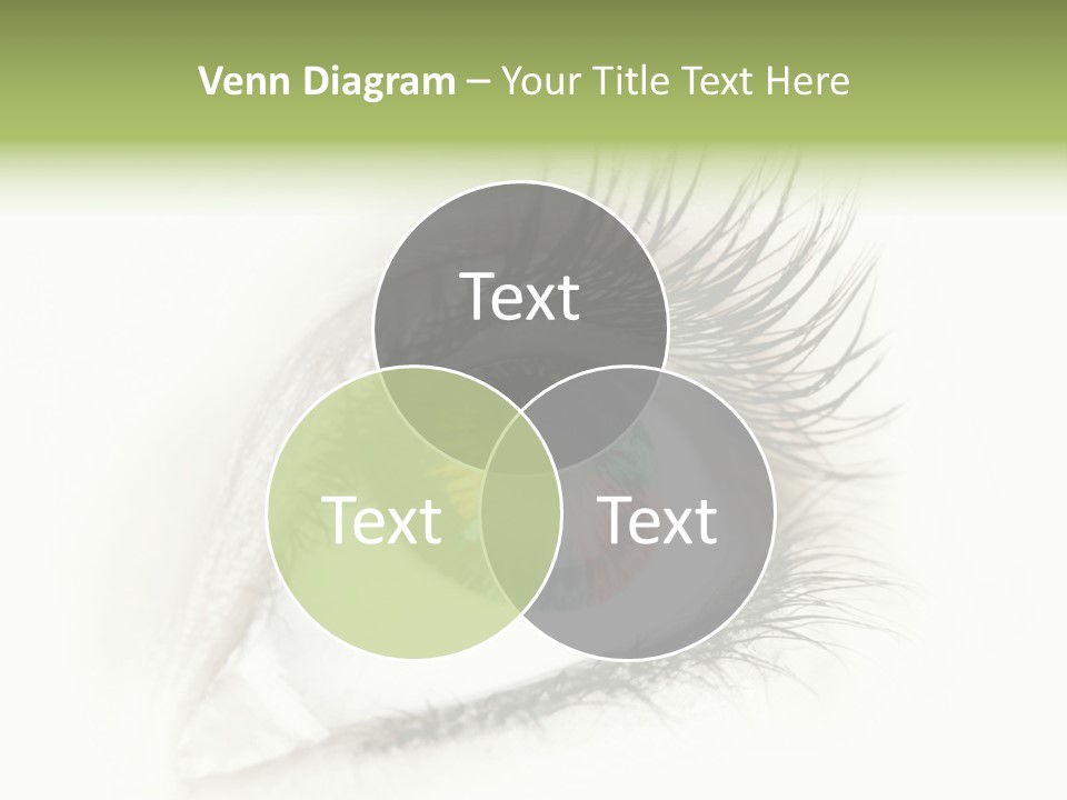 A Close Up Of A Person's Eye With A Rainbow Colored Iris PowerPoint Template