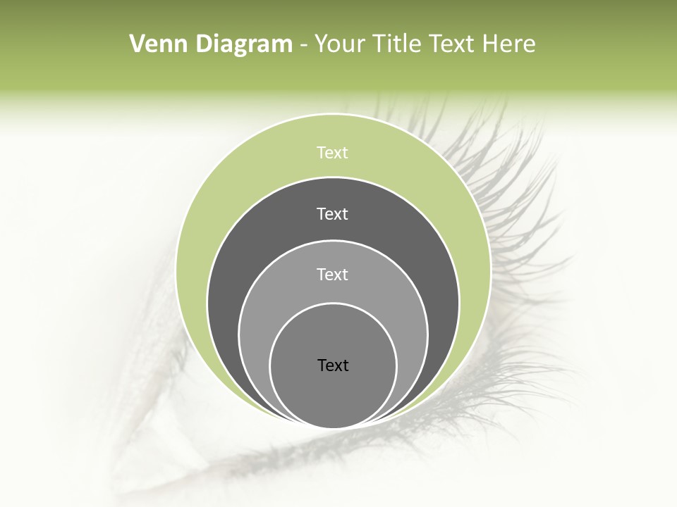 A Close Up Of A Person's Eye With A Rainbow Colored Iris PowerPoint Template