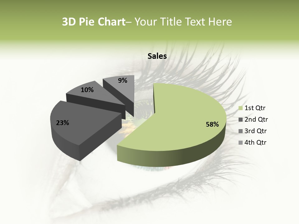 A Close Up Of A Person's Eye With A Rainbow Colored Iris PowerPoint Template