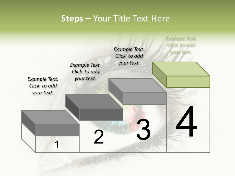 A Close Up Of A Person's Eye With A Rainbow Colored Iris PowerPoint Template