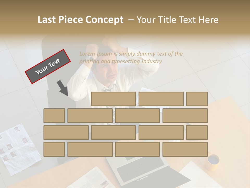 Grief Anger Man PowerPoint Template