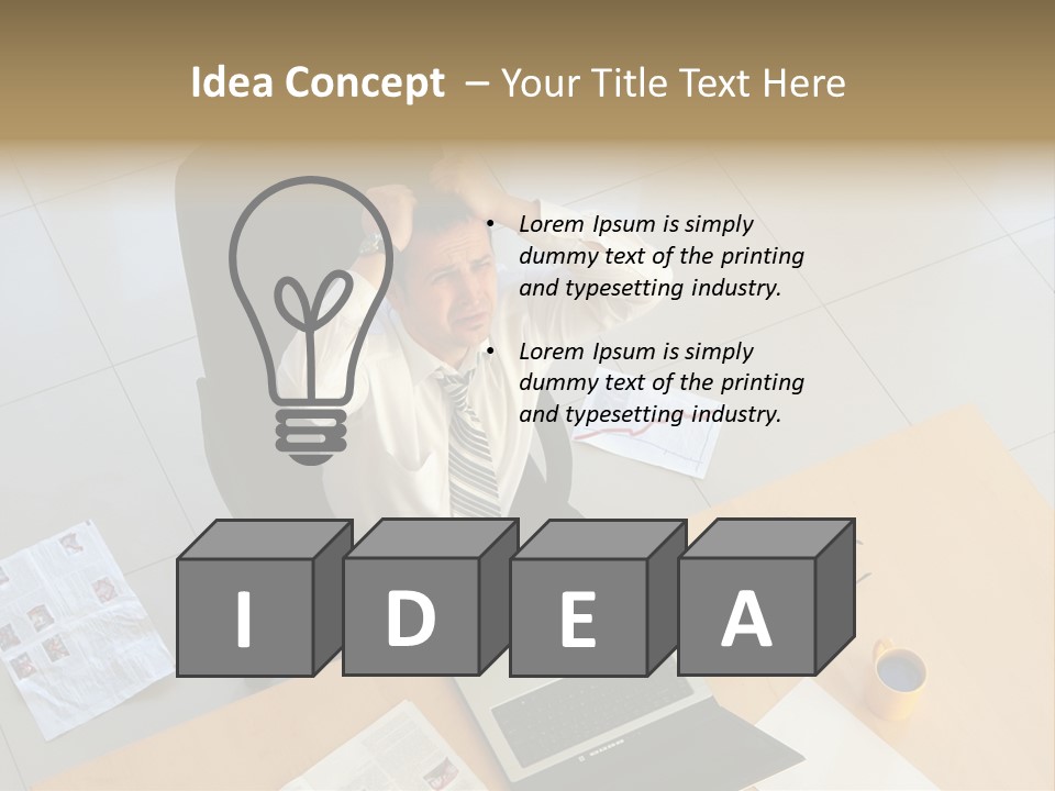 Grief Anger Man PowerPoint Template