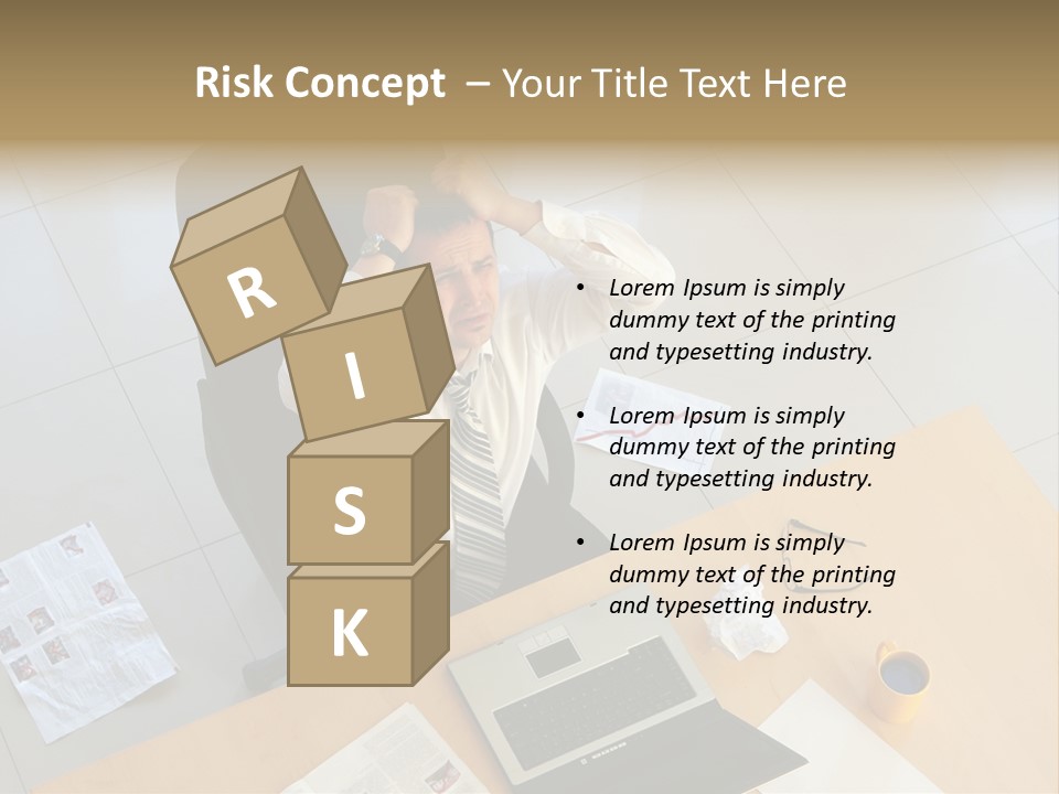 Grief Anger Man PowerPoint Template