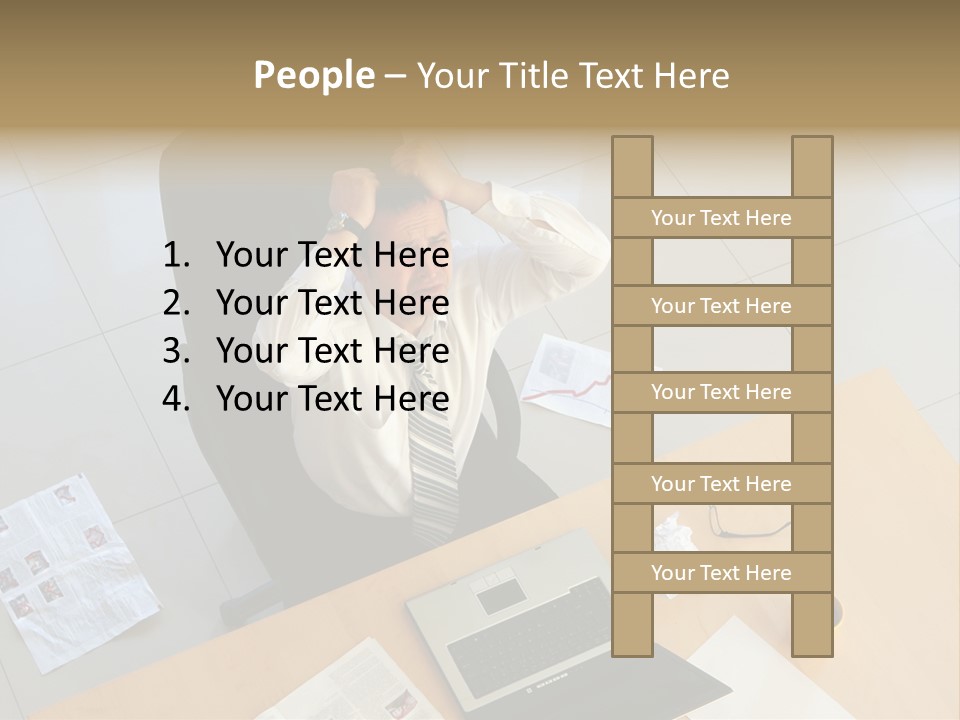 Grief Anger Man PowerPoint Template
