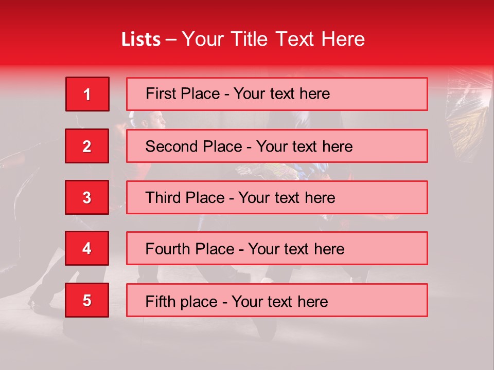 A Group Of Young Men Dancing In A Dance Studio PowerPoint Template