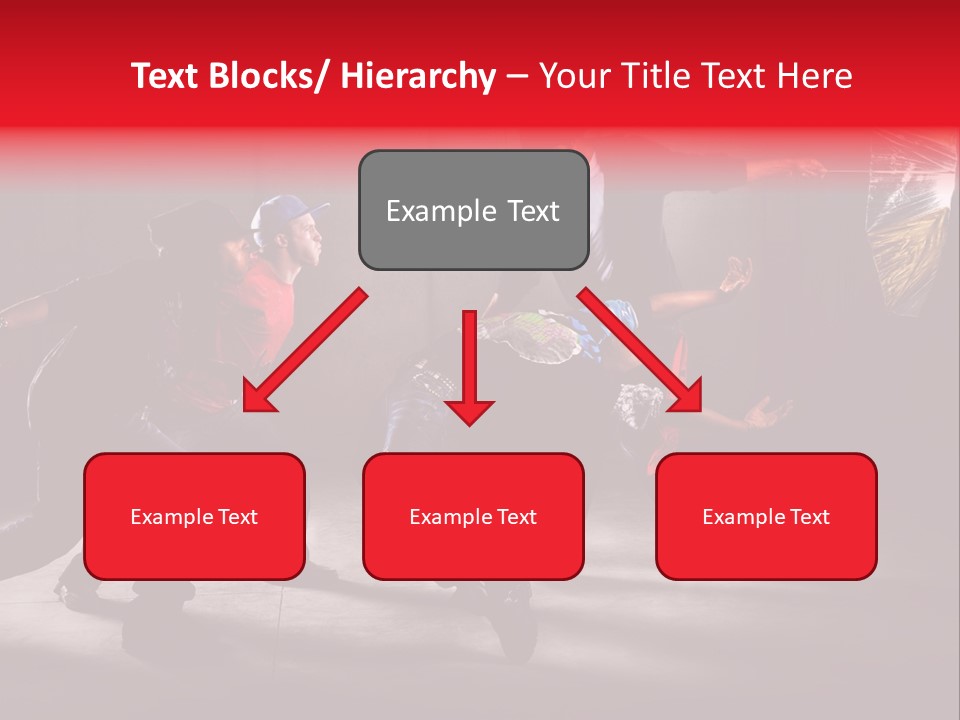 A Group Of Young Men Dancing In A Dance Studio PowerPoint Template