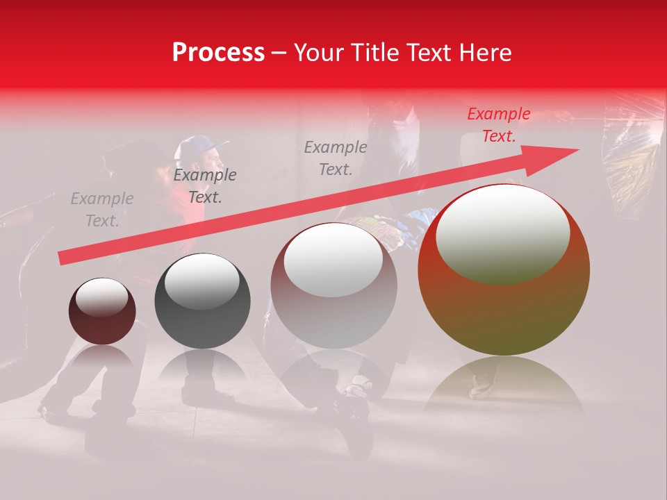 A Group Of Young Men Dancing In A Dance Studio PowerPoint Template