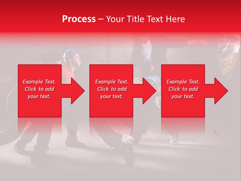 A Group Of Young Men Dancing In A Dance Studio PowerPoint Template