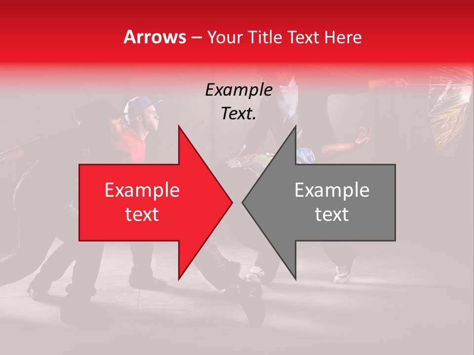 A Group Of Young Men Dancing In A Dance Studio PowerPoint Template