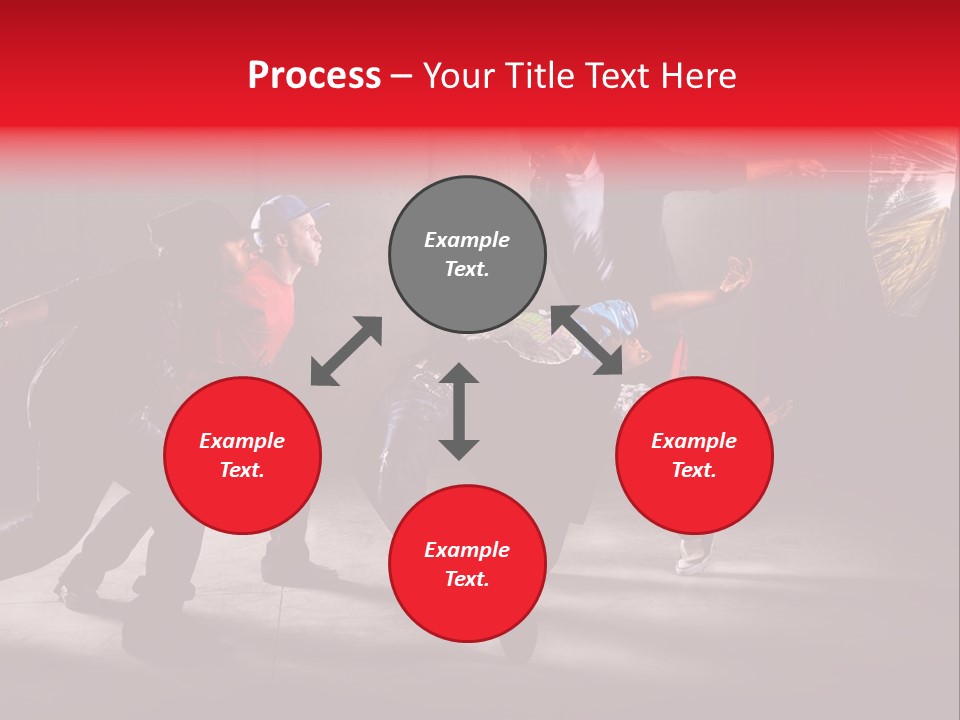 A Group Of Young Men Dancing In A Dance Studio PowerPoint Template