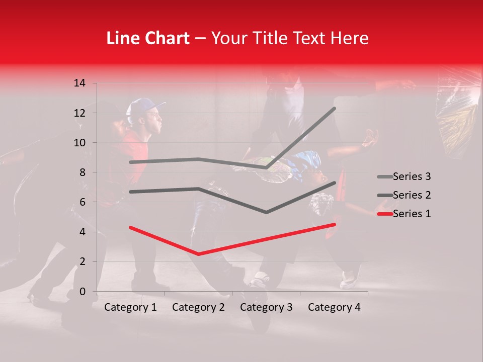 A Group Of Young Men Dancing In A Dance Studio PowerPoint Template