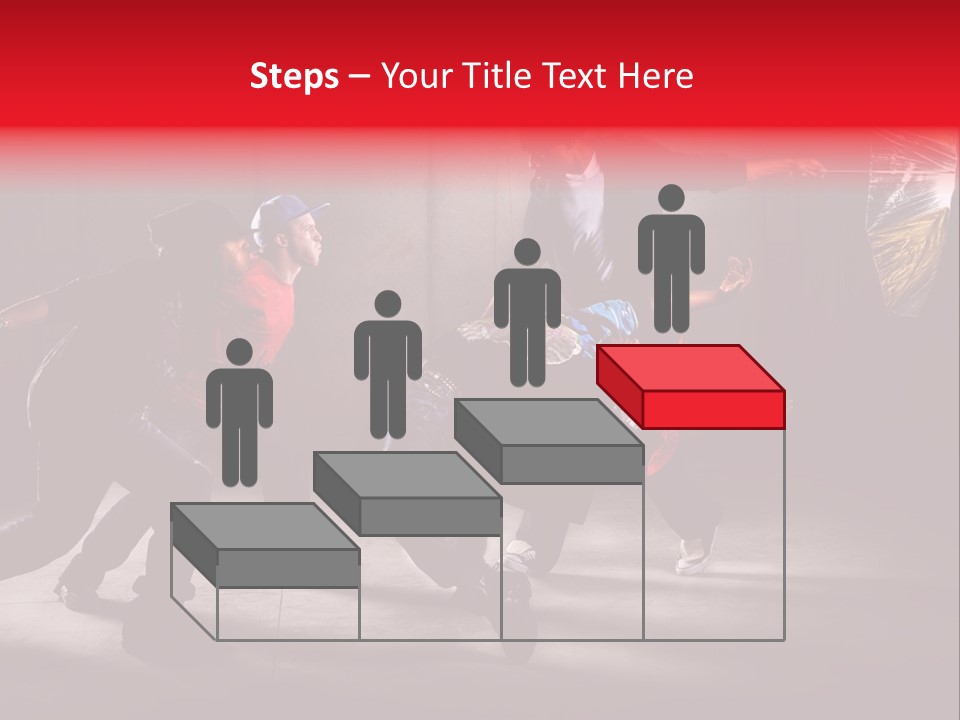 A Group Of Young Men Dancing In A Dance Studio PowerPoint Template