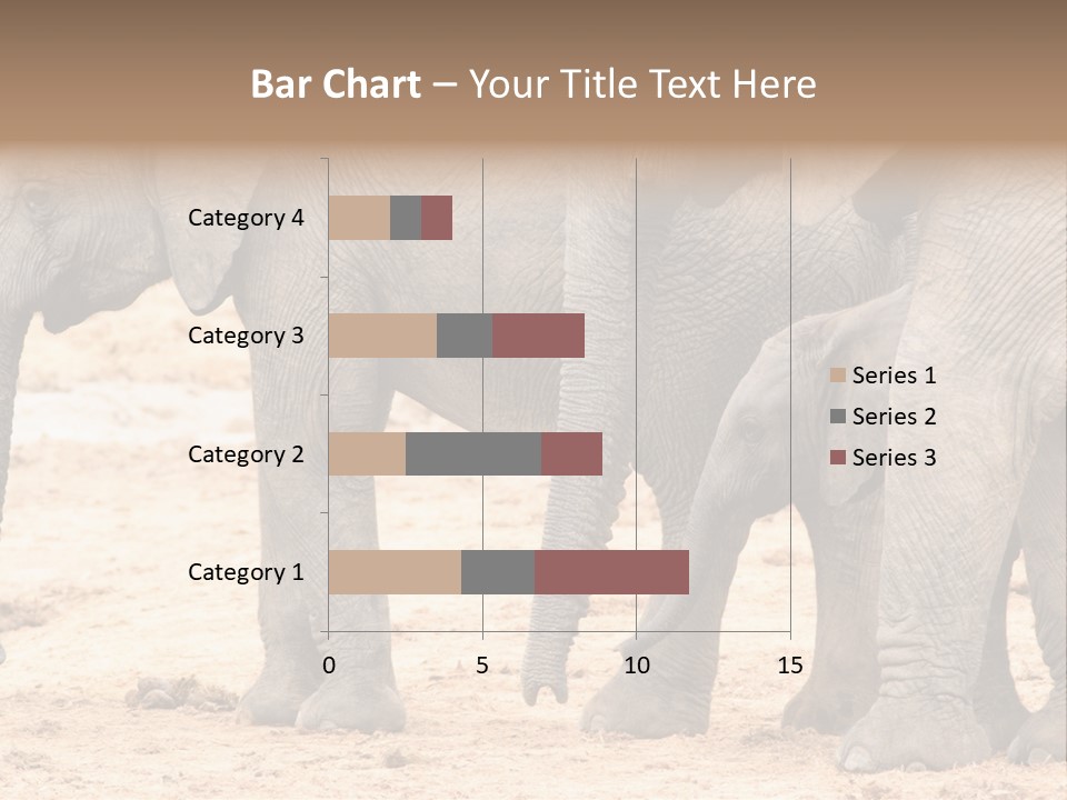 A Group Of Elephants Standing Next To Each Other PowerPoint Template