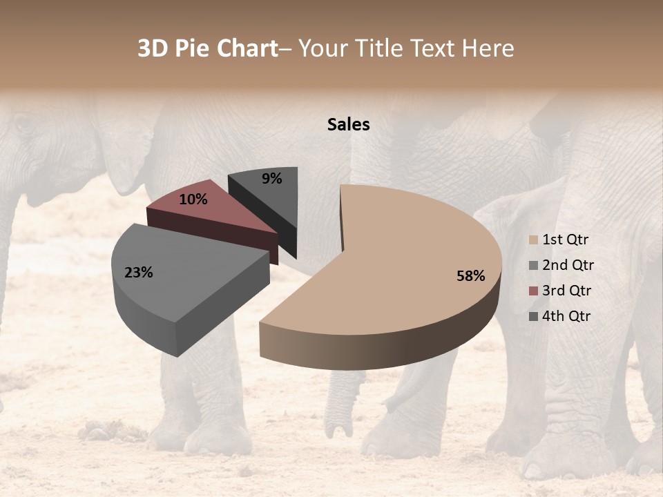 A Group Of Elephants Standing Next To Each Other PowerPoint Template