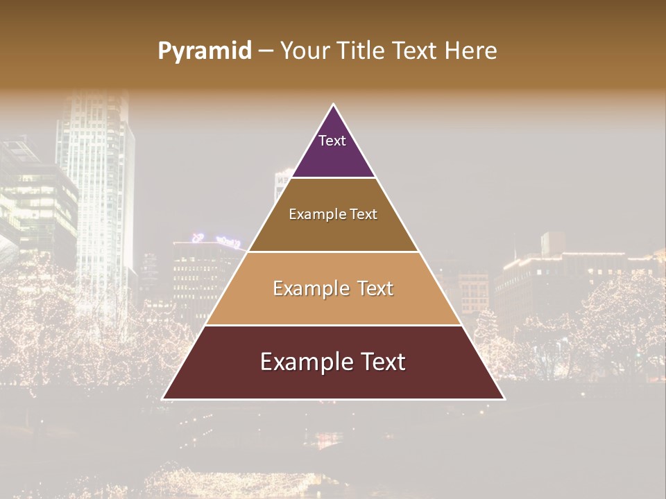 A Picture Of A City At Night With Christmas Lights PowerPoint Template