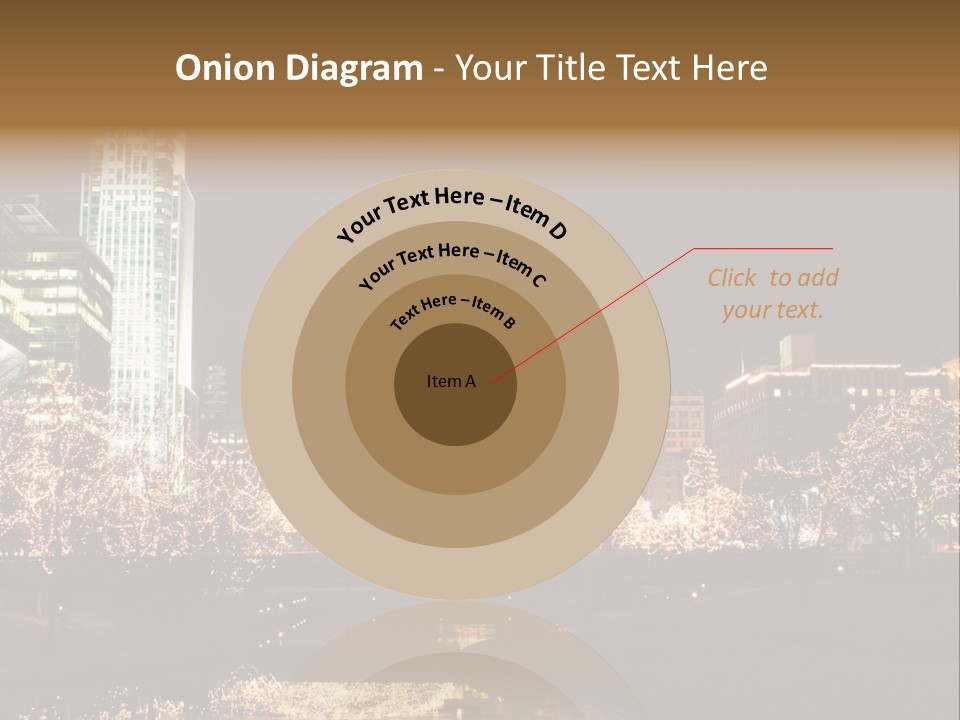 A Picture Of A City At Night With Christmas Lights PowerPoint Template