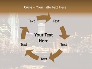 A Picture Of A City At Night With Christmas Lights PowerPoint Template