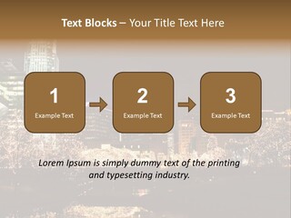 A Picture Of A City At Night With Christmas Lights PowerPoint Template