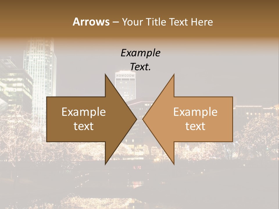 A Picture Of A City At Night With Christmas Lights PowerPoint Template