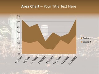 A Picture Of A City At Night With Christmas Lights PowerPoint Template