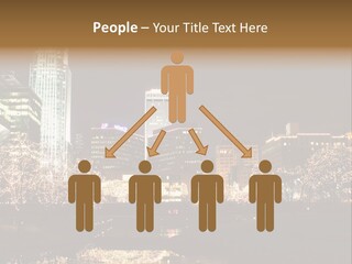 A Picture Of A City At Night With Christmas Lights PowerPoint Template