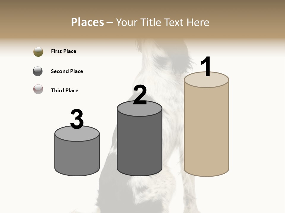 White Hunter Gundog PowerPoint Template