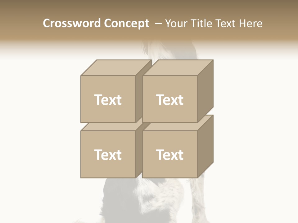 White Hunter Gundog PowerPoint Template