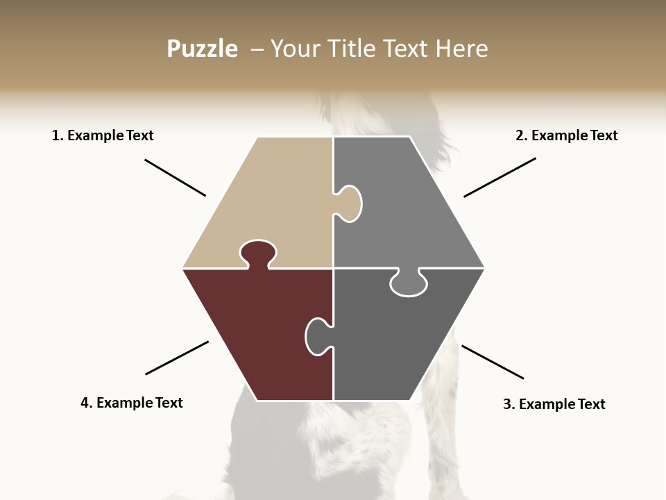 White Hunter Gundog PowerPoint Template