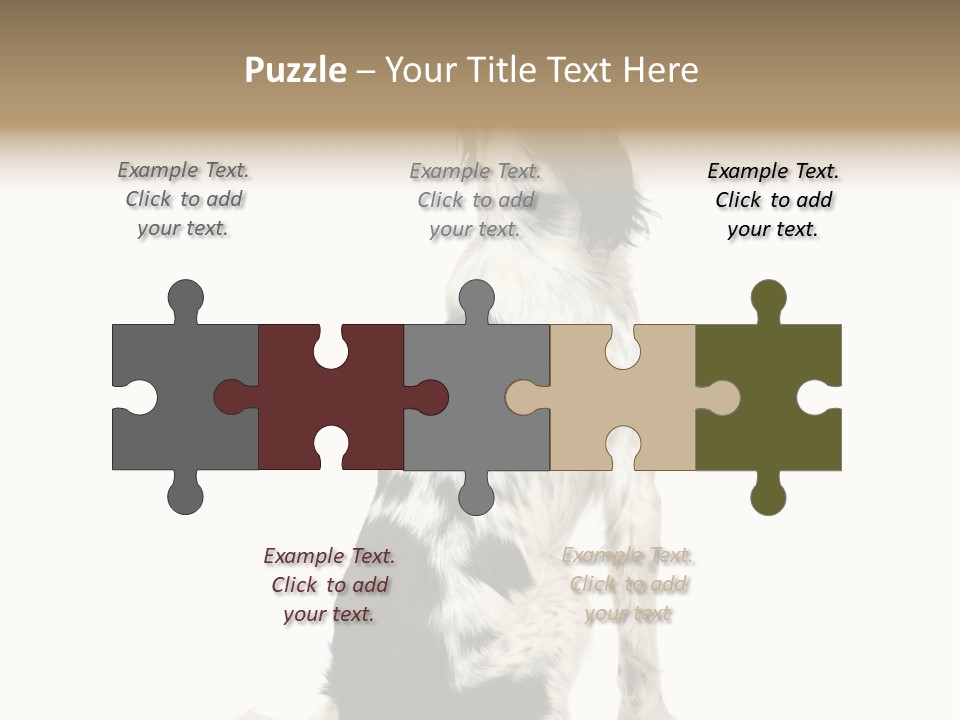 White Hunter Gundog PowerPoint Template