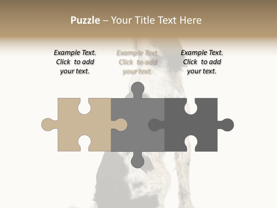 White Hunter Gundog PowerPoint Template