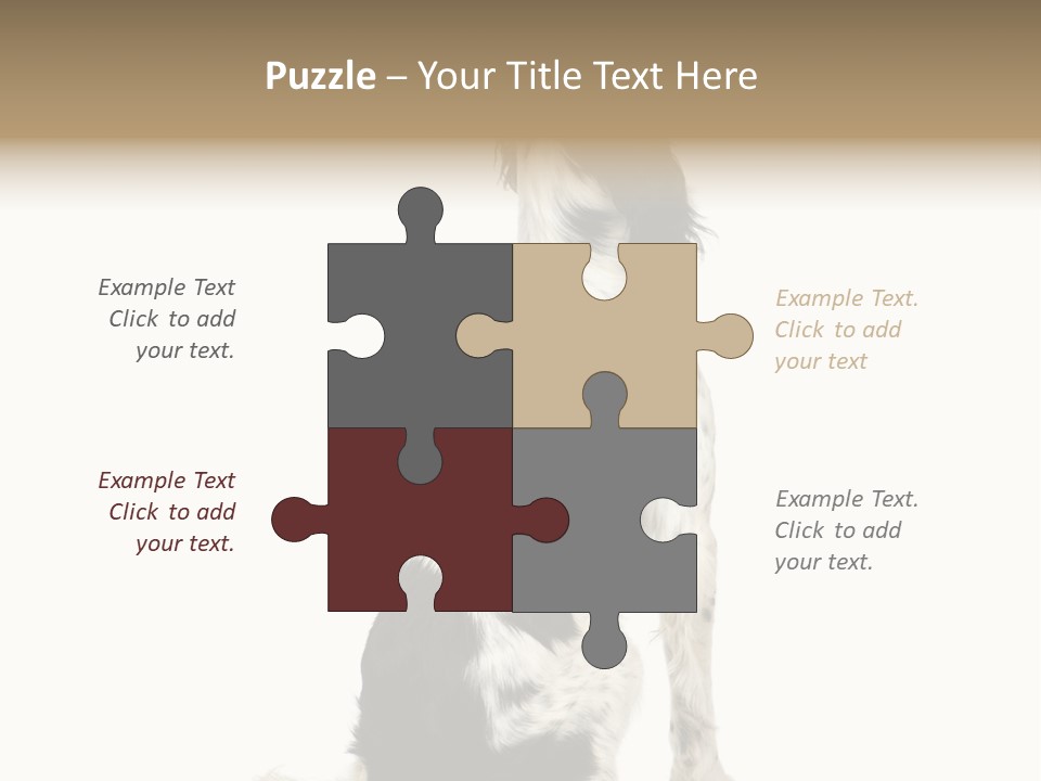 White Hunter Gundog PowerPoint Template