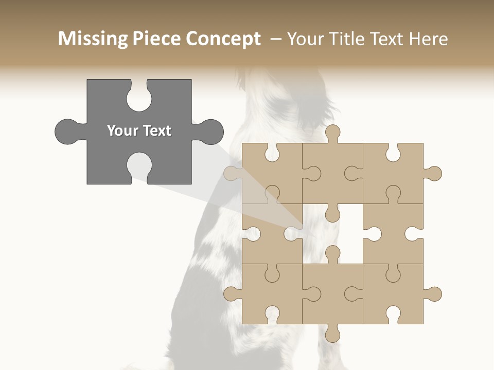 White Hunter Gundog PowerPoint Template