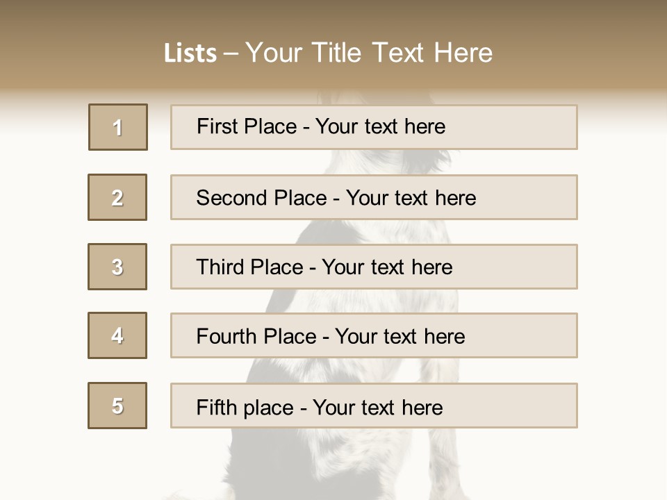White Hunter Gundog PowerPoint Template