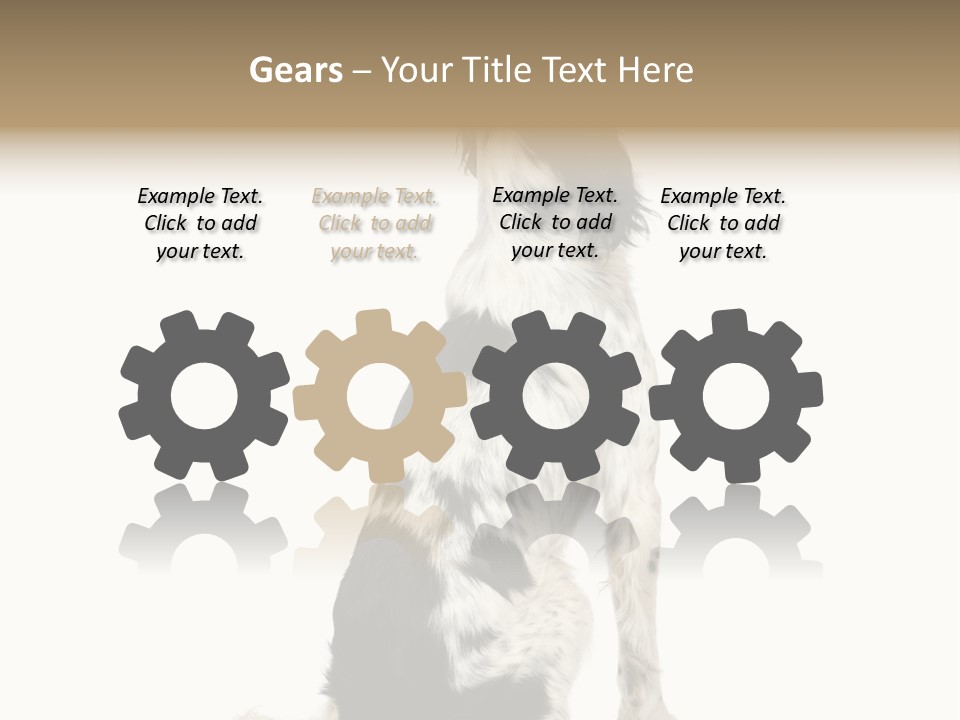 White Hunter Gundog PowerPoint Template