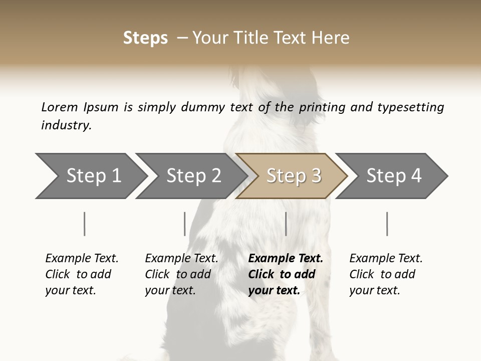 White Hunter Gundog PowerPoint Template