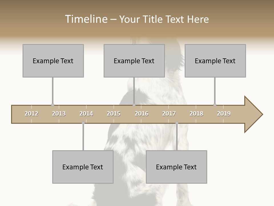 White Hunter Gundog PowerPoint Template