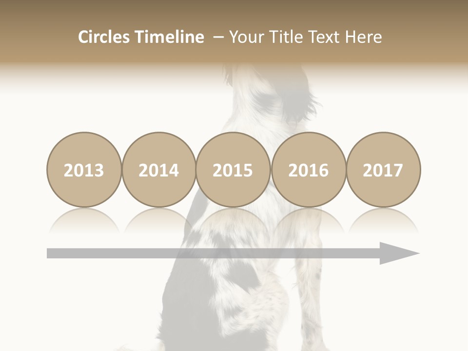 White Hunter Gundog PowerPoint Template