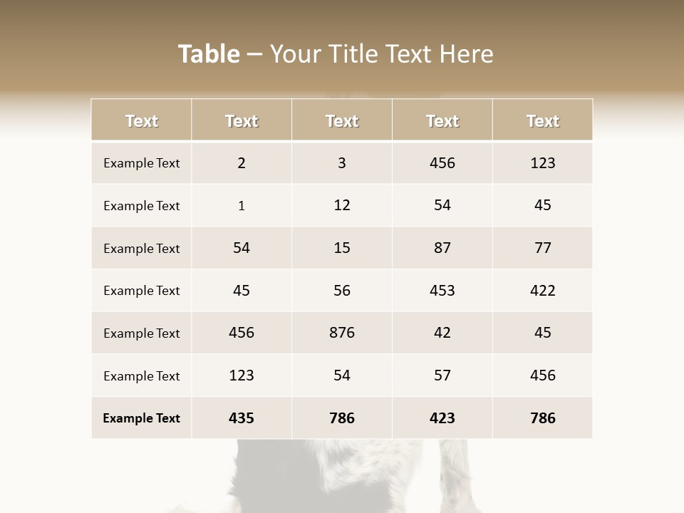 White Hunter Gundog PowerPoint Template