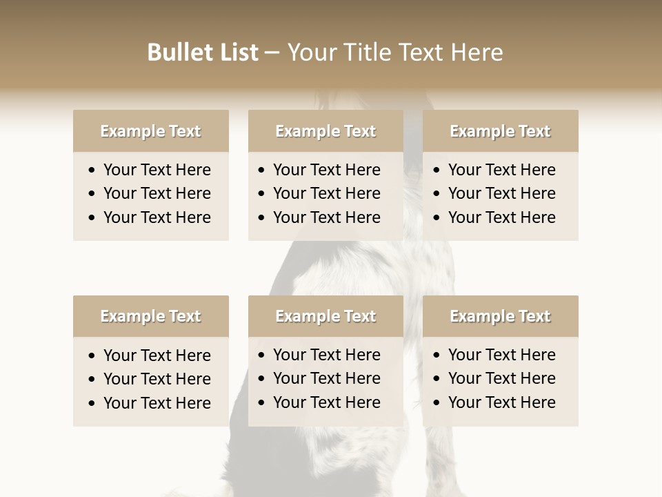 White Hunter Gundog PowerPoint Template