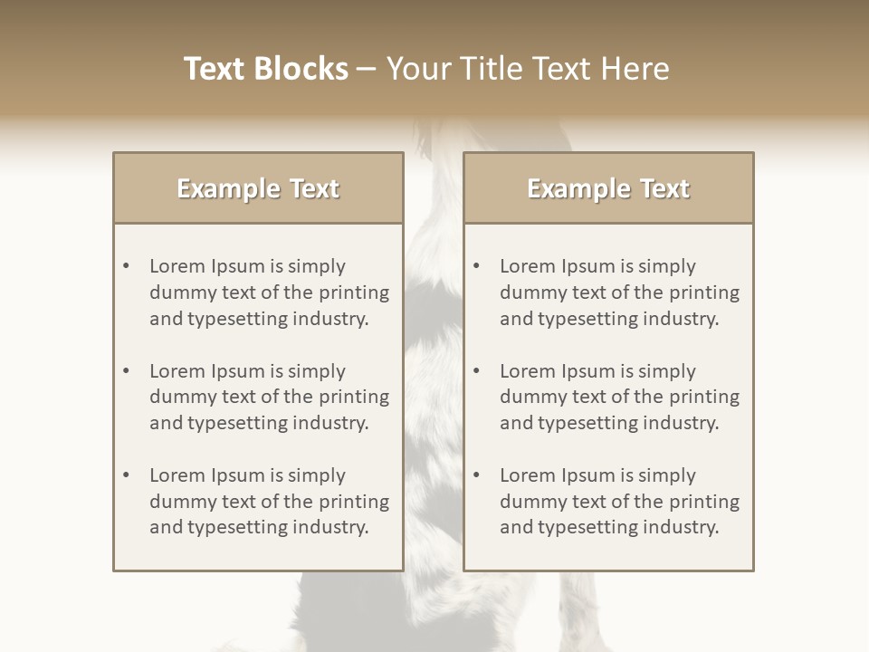 White Hunter Gundog PowerPoint Template